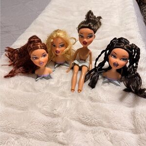 VINTAGE Y2K Rare Collectable Bratz Head Gamez Meygan Dana Chloe Jade Head AS IS